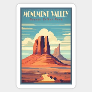 Monument Valley National Park Travel Poster Sticker